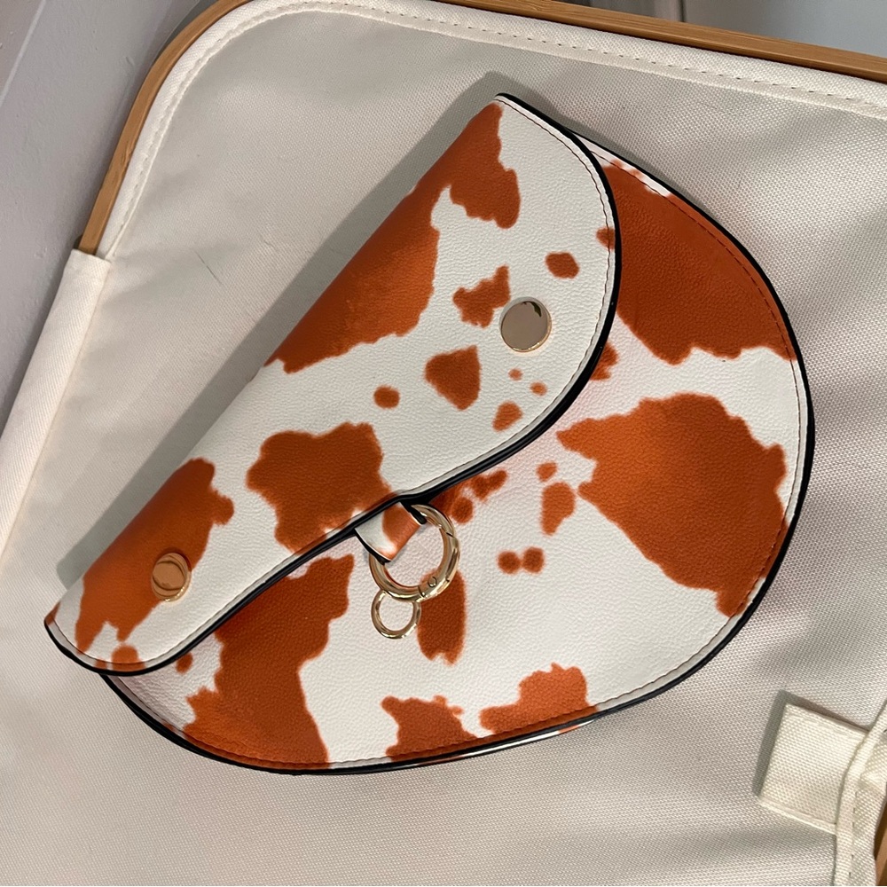 Brown and white bag